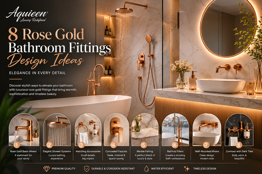 Rose gold bathroom fittings