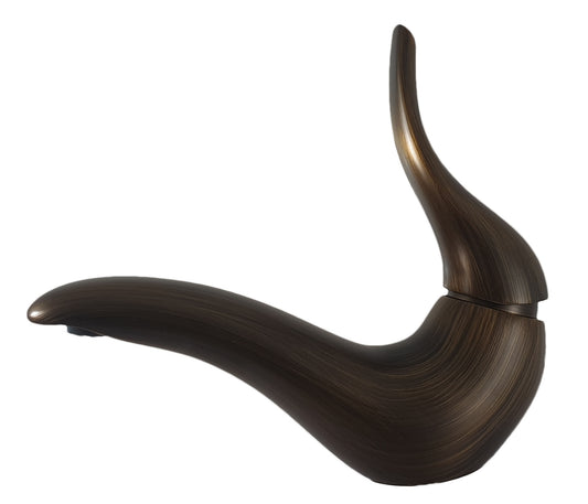 Single Lever Pillar Tap in Antique Brass Finish - Heavy Brass Deck Faucet for Bathroom & Outdoor Use