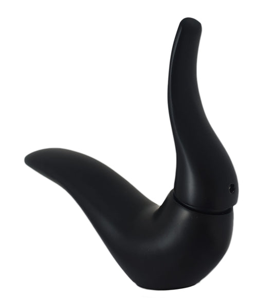 Single Lever Pillar Tap in Matte Black Finish - Brass Deck-Mounted Faucet for Bathroom & Kitchen