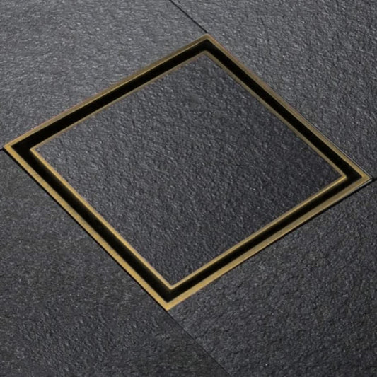 6x6 Inch Tile/Marble Insert Floor Grating / Drainer with Anti-Foul Cockroach Trap | SS304 Drainer with PVD Coating & Gold Finish | Drain Cover