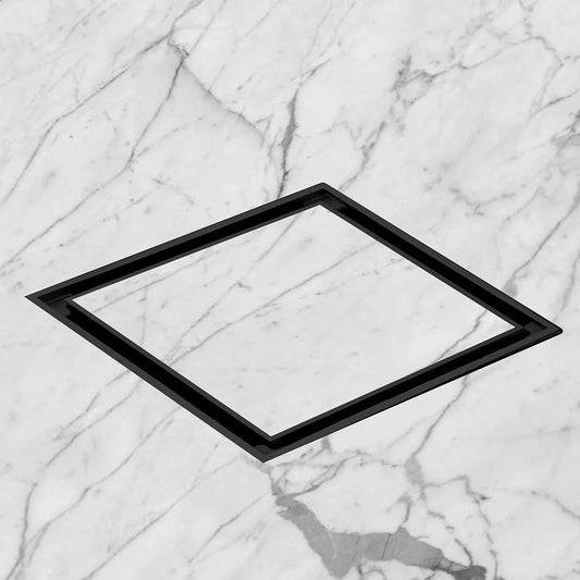 6x6 Inch Tile/Marble Insert Floor Grating / Drainer with Anti-Foul Cockroach Trap | SS304 Drainer with Powder Coating & Matte Black Finish