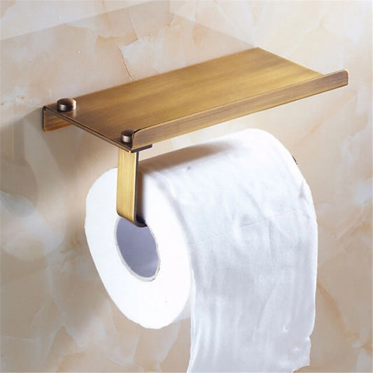 Toilet Paper Holder with Mobile Holder Antique Brass Finish, SS304 Stainless Steel Made, Wall-Mounted for Bathroom Use - Classic Series