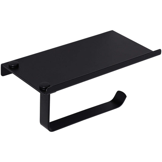 Toilet Paper Holder with Mobile Holder Matte Black Finish, SS304 Stainless Steel Made, Wall-Mounted for Bathroom Use - Classic Series
