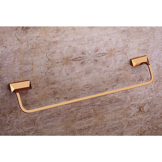24-Inch Brass Towel Rod | Rose Gold Finish Wall-Mounted Holder with PVD Coating - Zura Series