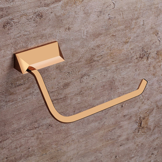 Wall-Mounted Napkin Ring Holder - Heavy-Duty Brass in Rose Gold Finish with PVD Coating - Zura Series