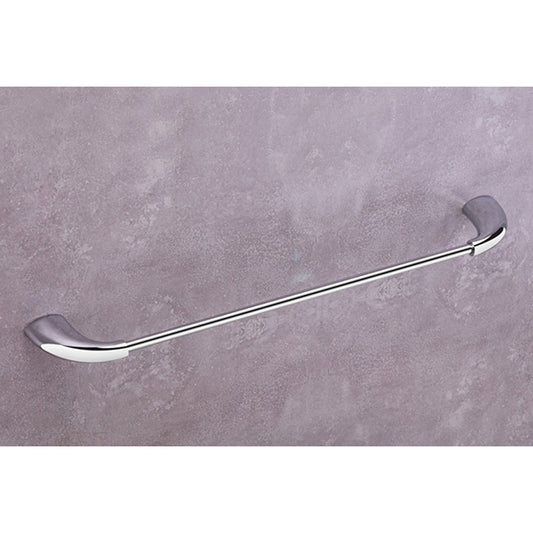 24-Inch Brass Towel Rod | Chrome Finish Wall-Mounted Holder with Stand for Bathroom & Hotel - Entice Series