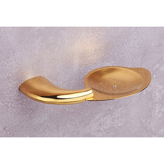 Wall-Mounted Brass Soap Dish in Gold Finish with PVD Coating - Heavy-Duty, Elegant & Durable - Entice Series