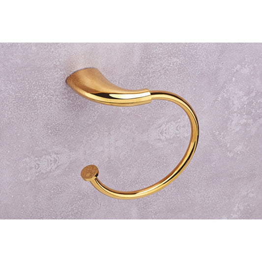 Wall-Mounted Napkin Ring Holder - Heavy-Duty Brass in Gold Finish with PVD Coating - Entice Series