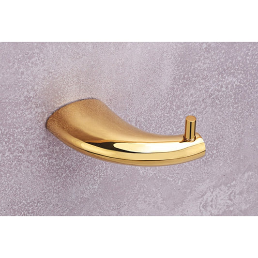 Robe Hook in Gold Finish with PVD Coating, Brass Made, Wall-Mounted Towels & Clothes Hanger