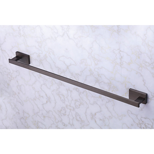 24-Inch Brass Towel Rod | Matte Black Finish Wall-Mounted Holder with Powder Coating - Amarillo Series