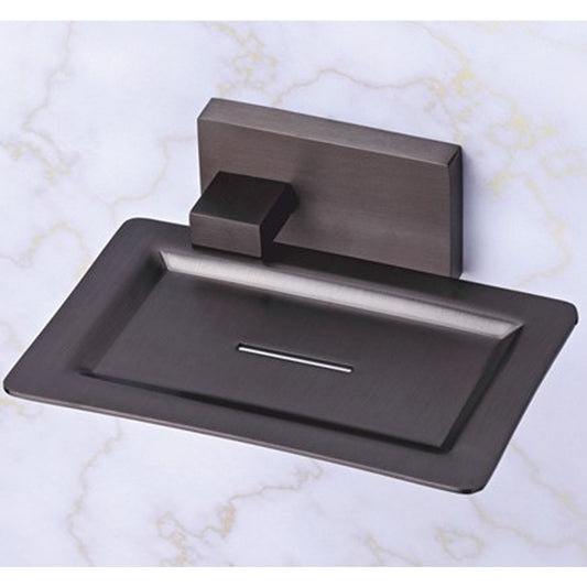 Wall-Mounted Brass Soap Dish in Matte Black Finish with Powder Coating - Heavy-Duty, Elegant & Durable - Amarillo Series