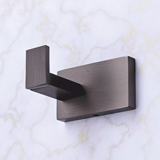 Robe Hook in Matte Black Finish with Powder Coating, Brass Made, Wall-Mounted Towels & Clothes Hanger