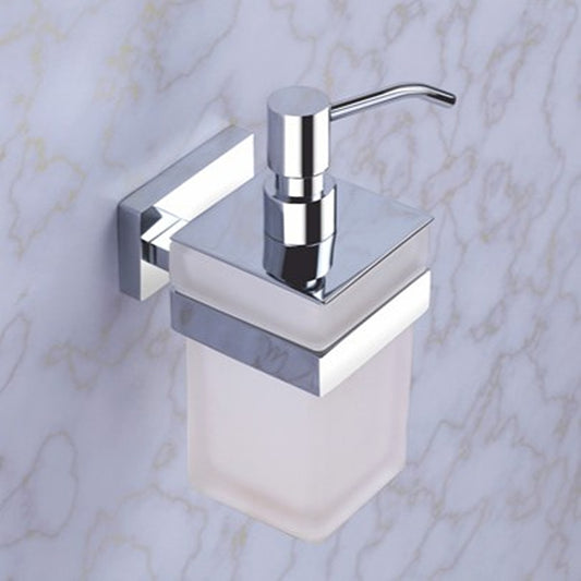 Liquid Soap Dispenser Chrome Finish, Brass Made, Wall-Mounted for Bathroom & Kitchen Use - Amarillo Series