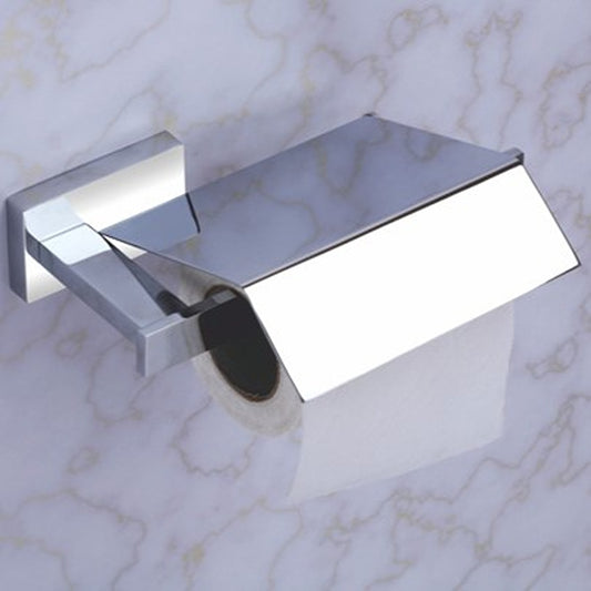 Toilet Paper Holder with Flap Chrome Finish, Brass Made, Wall-Mounted for Bathroom Use - Amarillo Series