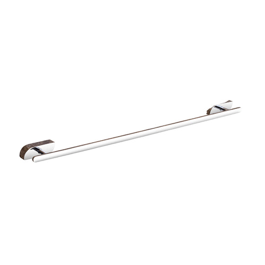 24-Inch Brass Towel Rod | Chrome Finish Wall-Mounted Holder for Bathroom & Hotel - Velancia Series