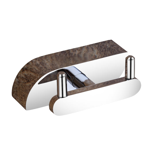 Robe Hook in Chrome Finish, Brass Made, Wall-Mounted Towels & Clothes Hanger