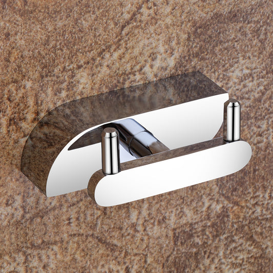 Robe Hook in Chrome Finish, Brass Made, Wall-Mounted Towels & Clothes Hanger