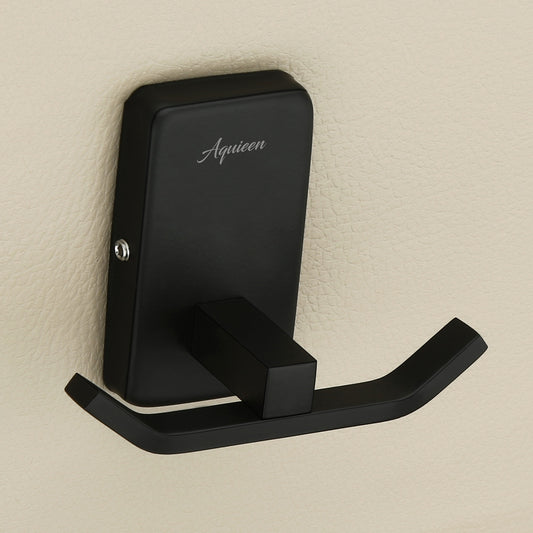 Robe Hook in Matte Black Finish with Powder Coating, SS304 Made, Wall-Mounted Towels & Clothes Hanger