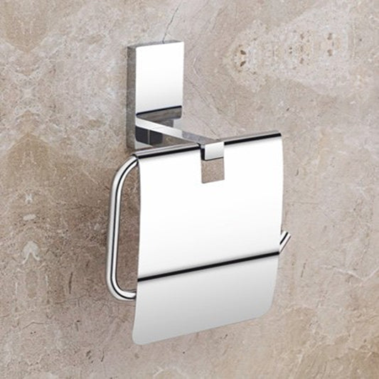 Toilet Paper Holder with Flap Chrome Finish, SS304 Stainless Steel Made, Wall-Mounted for Bathroom Use - Compel Series