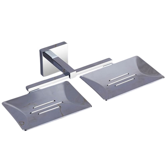 Dual Tray Wall-Mounted SS304 Soap Dish in Chrome Finish - Heavy-Duty, Stylish & Durable - Compel Series