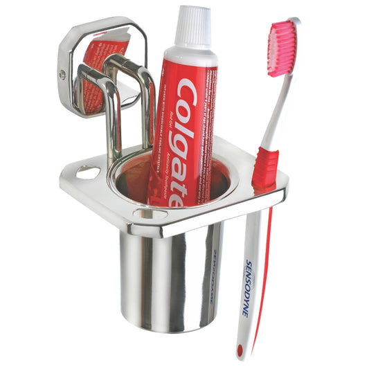 Wall-Mounted Tumbler Holder - SS304 Stainless Steel with Chrome Finish, Durable and Sleek for Modern Bathrooms | Emerald Series