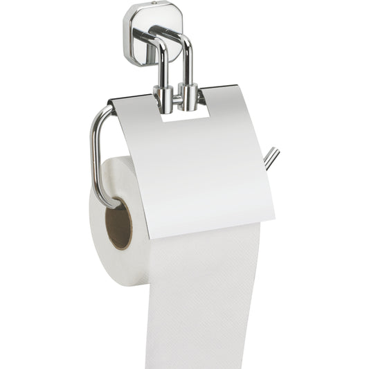 Toilet Paper Holder with Flap Chrome Finish, SS304 Stainless Steel Made, Wall-Mounted for Bathroom Use - Emerald Series