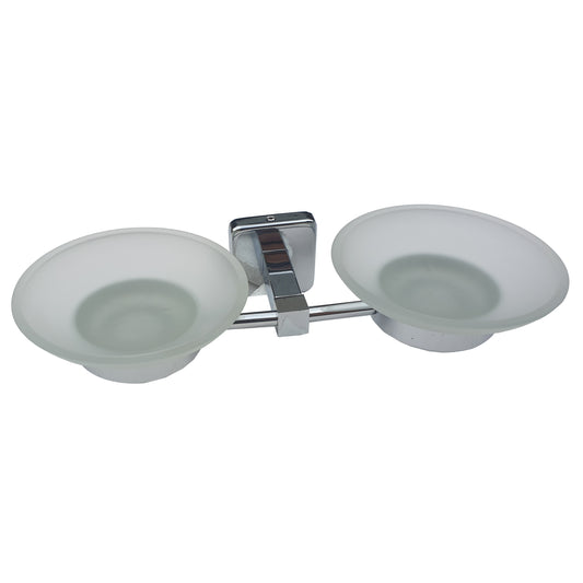 Dual Tray Wall-Mounted SS304 Soap Dish in Chrome Finish - Heavy-Duty, Stylish & Durable - Blanco Series