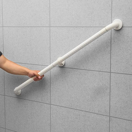 36-Inch Wall-Mounted Solid Grab Bar | SS304 Stainless Steel Core with Anti-Slip & Anti-Bacterial ABS Cover | Support Handles & Elderly Assistance