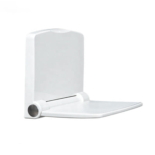 Wall-Mounted Foldable Shower Seat in White Finish | ABS Bath Chair with Sturdy & Anti-Slip Design | for Elderly, Disabled & Compact Bathrooms