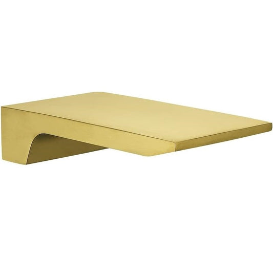 Wall-Mounted Plain Spout Without Controller in Gold Finish, Made of SS304 Grade Stainless Steel, Cascade Style Waterfall