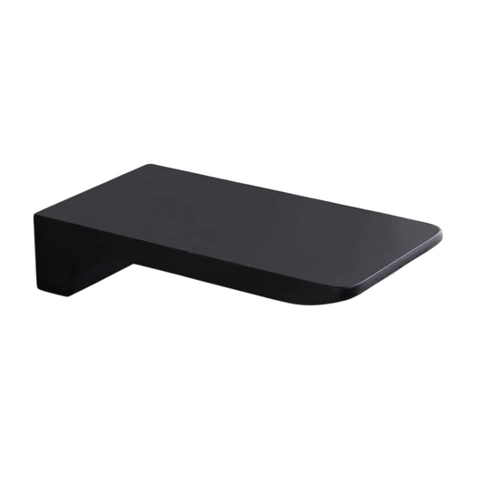Wall-Mounted Plain Spout Without Controller in Matte Black Finish, Made of SS304 Grade Stainless Steel, Cascade Style Waterfall