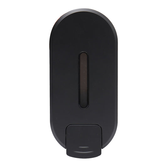 300ml Wall-Mounted Liquid Soap Dispenser – Matte Black Plastic, Refillable & Compact Design