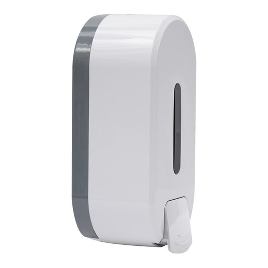 300ml Wall-Mounted Soap Dispenser - White Plastic, Refillable Bottle for Bathroom or Kitchen