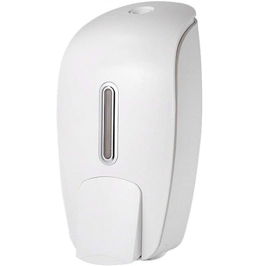 1000ml Wall-Mounted Liquid Soap Dispenser - Heavy-Duty White Plastic, Large Capacity