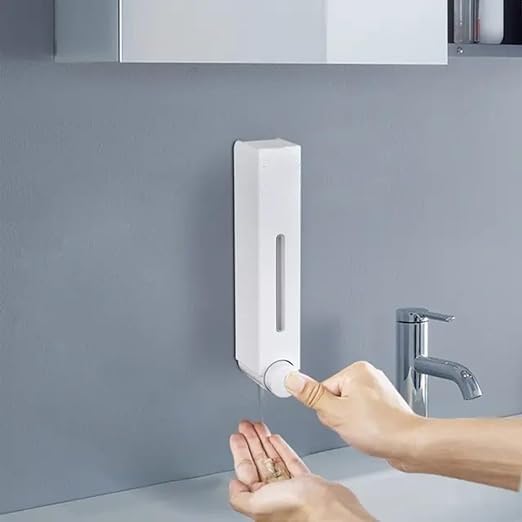 400ml Wall-Mounted Soap Dispenser - White Finish, Compact & Refillable for Everyday Use