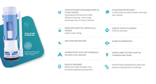 Wall-Mounted Dual Flush Cistern with Built-In Air Freshener Compartment | Sleek White & Brown ABS Flush Tank | Water-Saving & Durable Bathroom Cistern