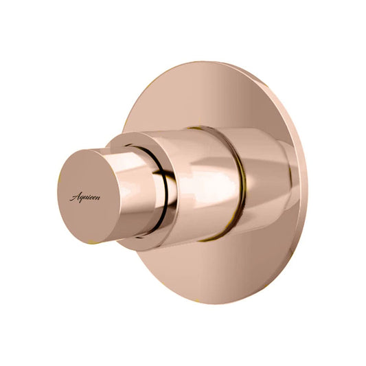 Wall-Mounted 1.5-inch Round Flush Valve in Rose Gold FInish | Brass Toilet Flush Valve with PVD Coating | Flush Valves, Restrooms Toilet Installation