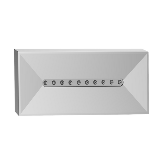 9x3" Wave Body Shower Jet - Heavy Duty Brass Made with Chrome Finish, Wall-Mounted Concealed Installation