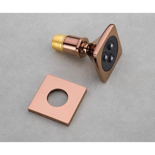 2-Inch Round SS304 Body Shower Jet - Rose Gold Finish | Heavy-Duty Wall-Mounted Jet