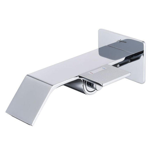 Wall-Mounted Basin Mixer Tap in Chrome Finish - Brass Hot & Cold Water Faucet