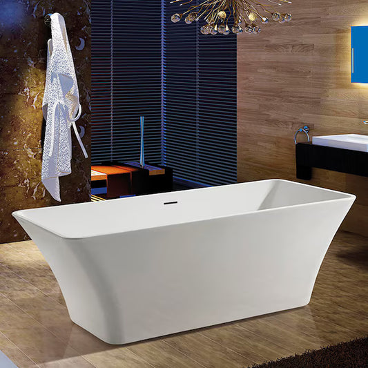 Freestanding Bath Tub 1700x750x580 mm - White Acrylic Standalone Soaking Tub for Modern Bathrooms & Villas