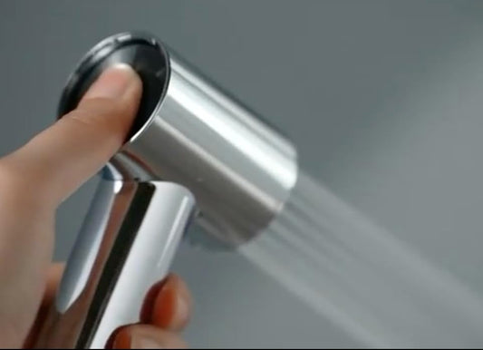 Health Faucet Set in Chrome & Black Finish - Magna Series ABS Jet Spray with Magnetic Hook & Hose