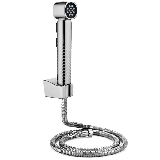 Health Faucet Set in Chrome Finish - Robo Series Dual Flow ABS Jet Spray with 1m SS Hose & Hook