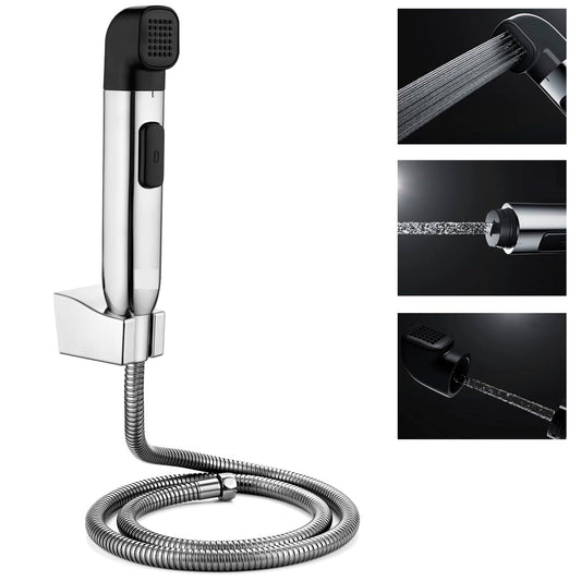 Health Faucet Set in Chrome & Flare Finish - Flare Series ABS Jet Spray with Hose & Hook