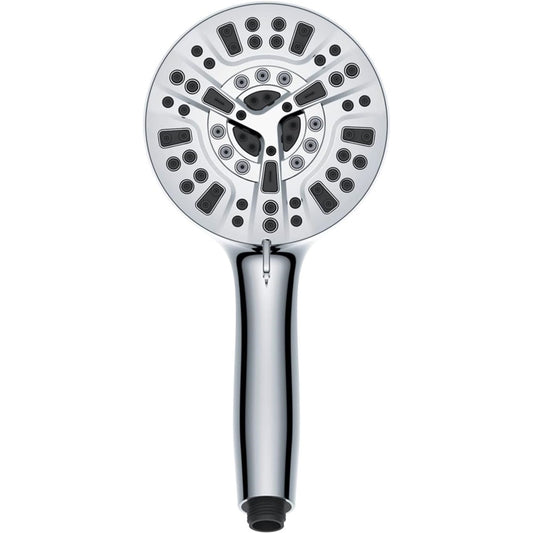 10-Function Hand Shower, Chrome Finish, ABS Body, Wall-Mounted for Bathroom Use - Beetle Series