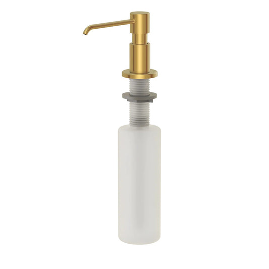 300ml Under-Mount Soap Dispenser for Kitchen Sink - Brushed Gold Finish, SS304 Pump, Refillable Bottle