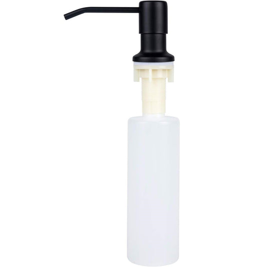 300ml Under-Mount Soap Dispenser for Kitchen Sink - Matte Black Finish, SS304 Pump, Refillable Bottle
