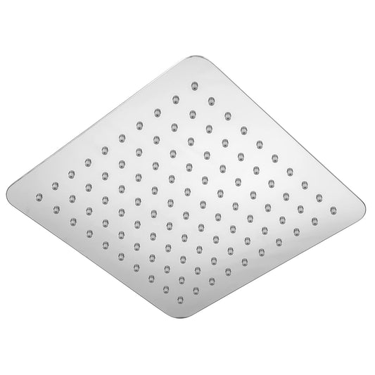 10x10 Inch Super Slim Square Overhead Shower (8mm) - Stainless Steel, Chrome Finish, Wall/Ceiling Mounted