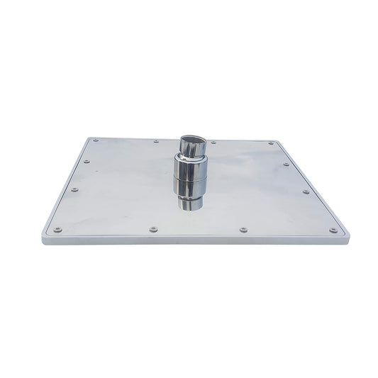 12x12 Inch Super Slim Square Overhead Shower (8mm) - Stainless Steel, Chrome Finish, Wall/Ceiling Mounted, Heavy-Duty