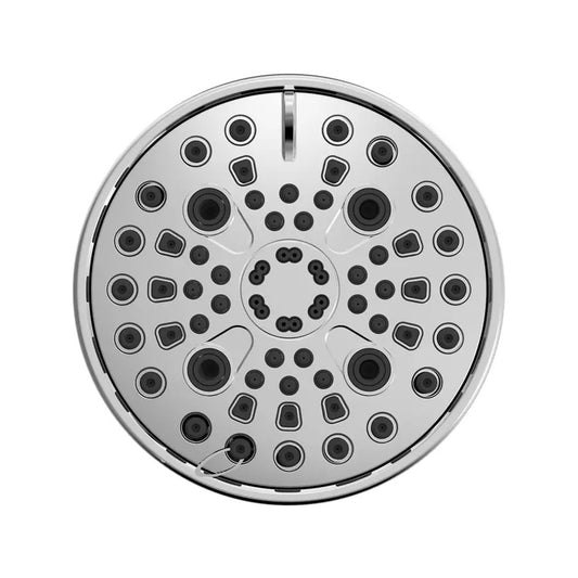6-Inch Round Overhead Shower with 6 Functions - ABS Body, Chrome Finish, Wall/Ceiling Mounted, Twilight Series